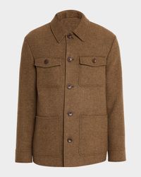 Men's Devis Caban Wish Wool and Cashmere Jacket