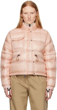 Moncler Grenoble Blouson Mauduit rose rembourré en duvet