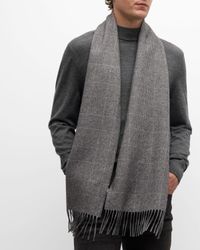 Men's Dallas Silk-Cashmere Glen Check Scarf