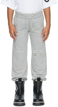 MM6 Maison Margiela Kids Gray Zip Vent Track Pants