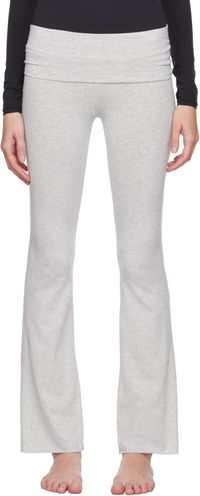 SKIMS Pantalon de détente gris à taille repliée - Cotton Jersey