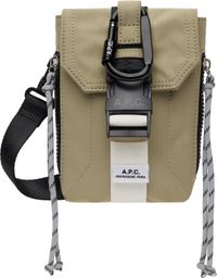 A.P.C. Khaki Trek Crossbody Pouch