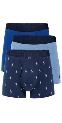 Polo Ralph Lauren Underwear Stretch Classic Fit Trunks 3 Pack Pale Royal/Monroe/Blue Saturn S