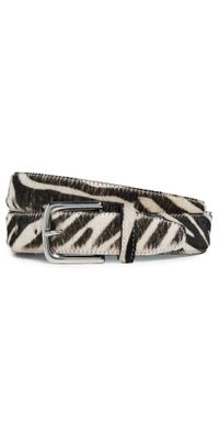 Tibi Classic Pony Hair Leather Belt Leopard XS/S