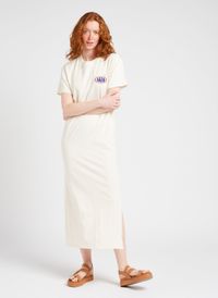 Newtone - Robe longue col rond en coton - Taille 3 - Beige