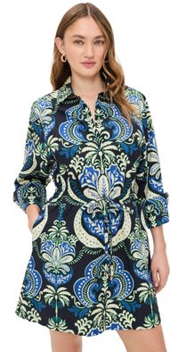 Cara Cara Henry Dress Fauna Floral Navy XS