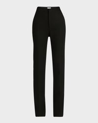 Wool Twill Flare Trousers