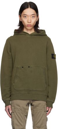 Stone Island Green Patch Hoodie