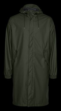 Rains - Parka imperméable à capuche - Taille XL - Vert