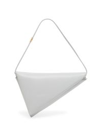 Women's Prisma Triangle Leather Shoulder Bag - White