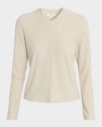Ribbed V-Neck Sweater