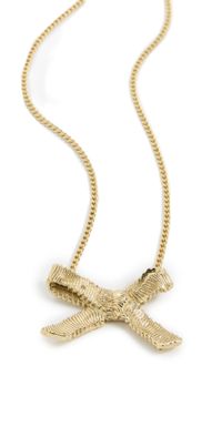 ALÉMAIS Team Spirit Bow Necklace Gold One Size