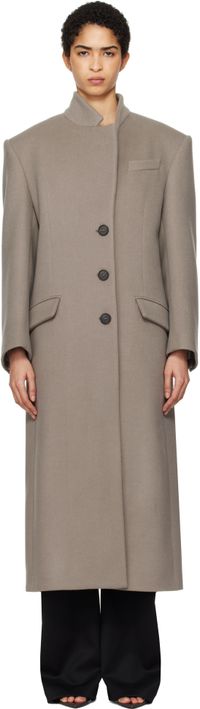 The Attico Gray Long Coat