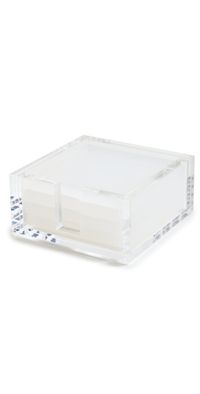 Tizo Design Lucite Coasters Set Clear/White One Size