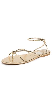 Dolce Vita Kenley Sandals Gold Distressed Leather 6.5
