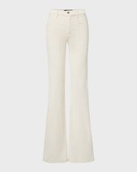 Crosbie Wide-Leg Patch Pocket Corduroy Jeans