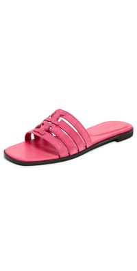 Tory Burch Ines Cage Slides Fuchsia Pink 8.5