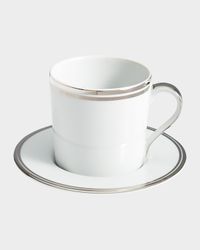Wilshire Tea Cup and Saucer, Platinum