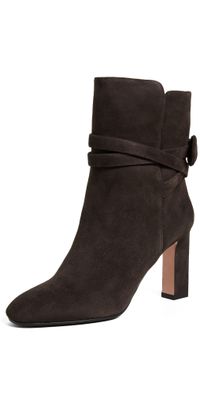 Aquazzura Very Bow Tie Booties 85mm Charcoal 36