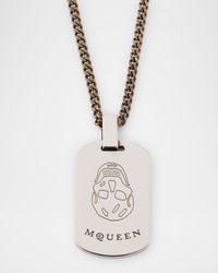 Men's Skull Plate Necklace