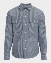 Men's Railroad Stripe Sport Shirt