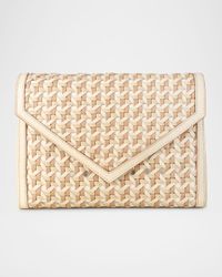 Jamie Envelope Woven Leather Clutch Bag