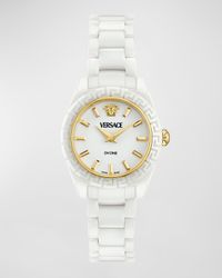 28mm DV One Watch with Bracelet Strap, White