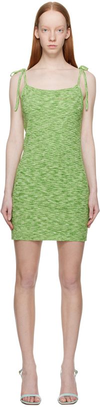 lesugiatelier Green String Slip Minidress