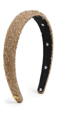 Lele Sadoughi Charlotte Tinsel Headband Gold One Size
