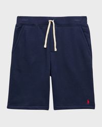 Kid's Embroidered Pony Fleece Shorts, Size S-XL