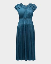 Kalesta Pleated Ruffle Mini Dress
