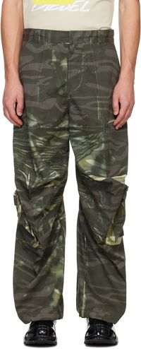 Diesel Pantalon cargo Arne-A kaki