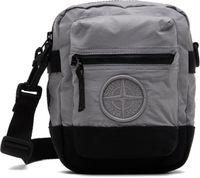 Stone Island Gray ECONYL Nylon Metal Bag