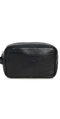 Les Deux Faux Leather Wash Bag Black/Black One Size
