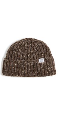 Norse Projects Daniel Donegal Rib Beanie Seal Brown One Size