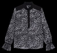 The Kooples - Blouse col montant imprimée - Taille 3 - Noir
