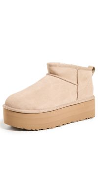 UGG Classic Ultra Mini Platform Boots Sand 9