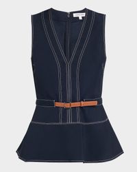 Nickelby Belted V-Neck Top