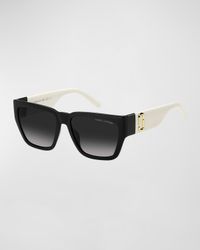 J Marc Logo Square Plastic Sunglasses