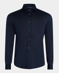 Men's Silk and Cotton Sport Shirt