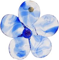 LEVENS JEWELS Blue Maxi Flor Single Earring