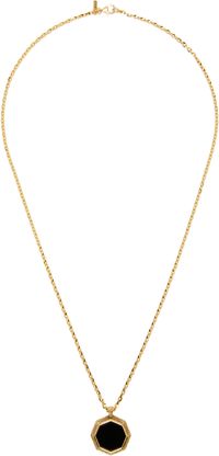 Emanuele Bicocchi Gold Octagon Onyx Amulet Necklace