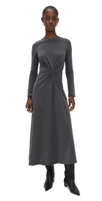 Apiece Apart Volta Long Sleeve Dress Heathered Charcoal XL