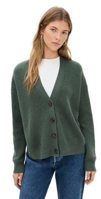 Jenni Kayne Cropped Cashmere Cocoon Cardigan Pine XL