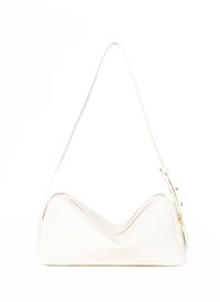 Elleme - Sac trousse en cuir grainé - Taille Unique - Blanc
