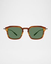 Men's Nolan Acetate & Titanium Rectangular Sunglasses