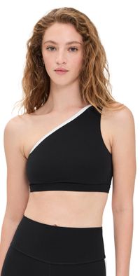 Splits59 Josie Airweight One Shoulder Bra Black/White S