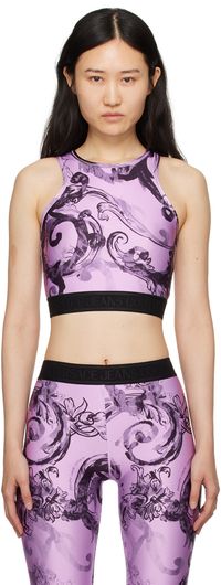 Versace Jeans Couture Purple Printed Tank Top