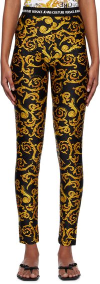Versace Jeans Couture Black Sketch Couture Leggings