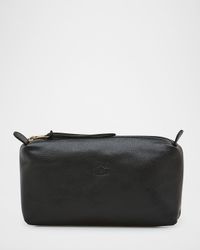Classic Zip Leather Cosmetic Bag